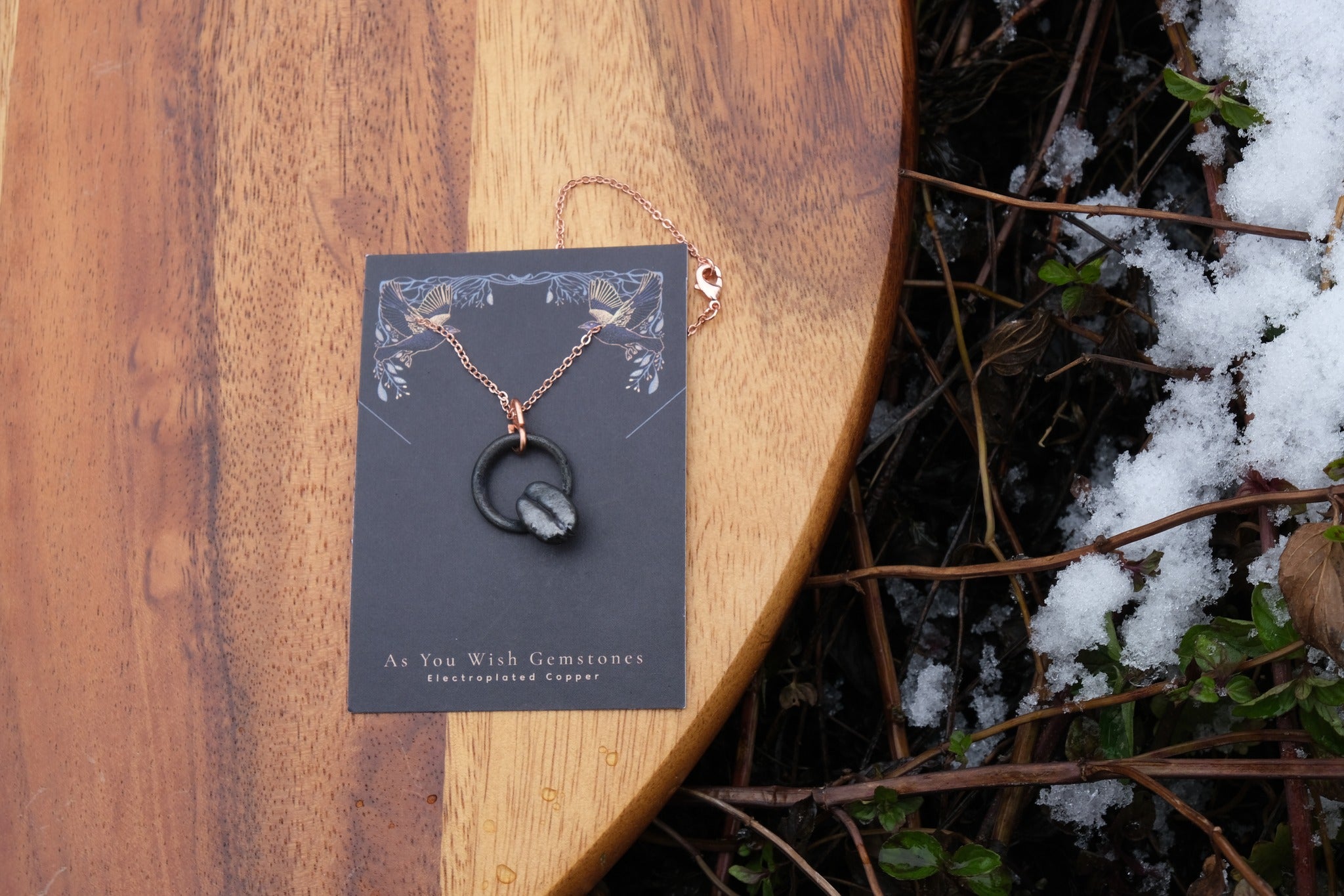 Electroplated Coffee Bean Necklace