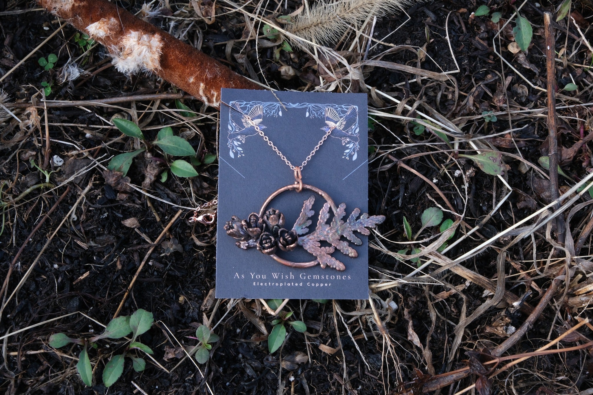 Electroplated Arborvitae Necklace