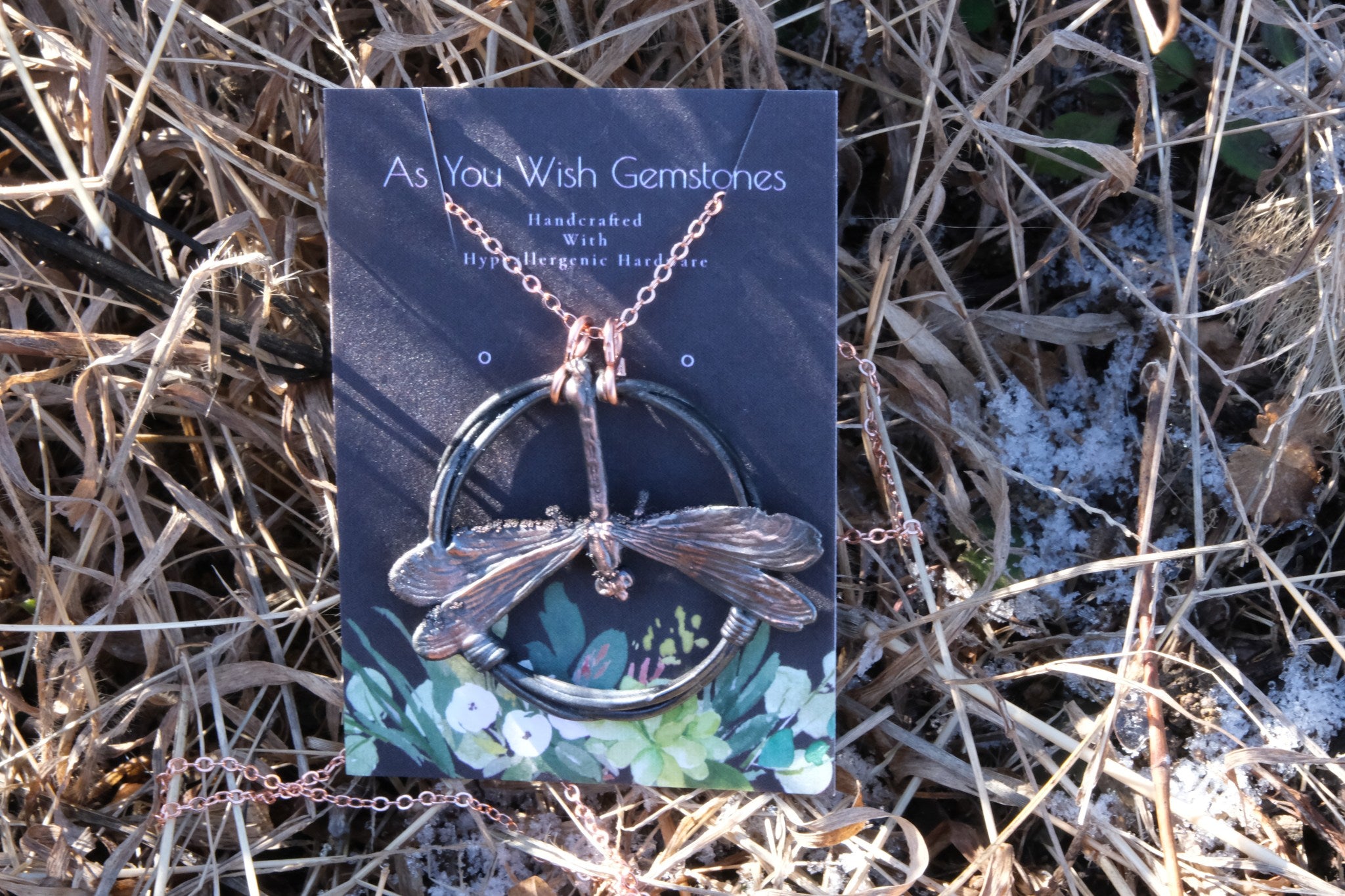 Electroplated Dragonfly Necklace