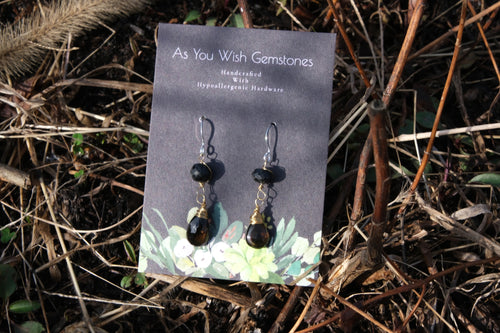 14k Smokey Quartz Earrings