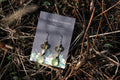 14k Lemon Smoky Quartz and Aventurine Earrings