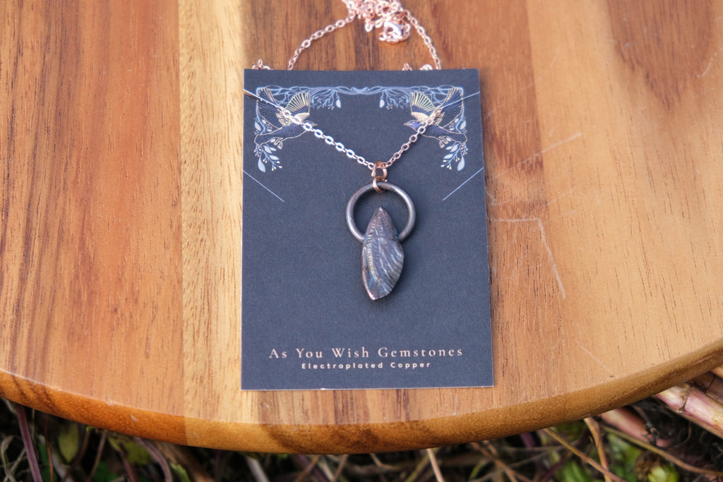 Electroplated Cicada Wing Necklace