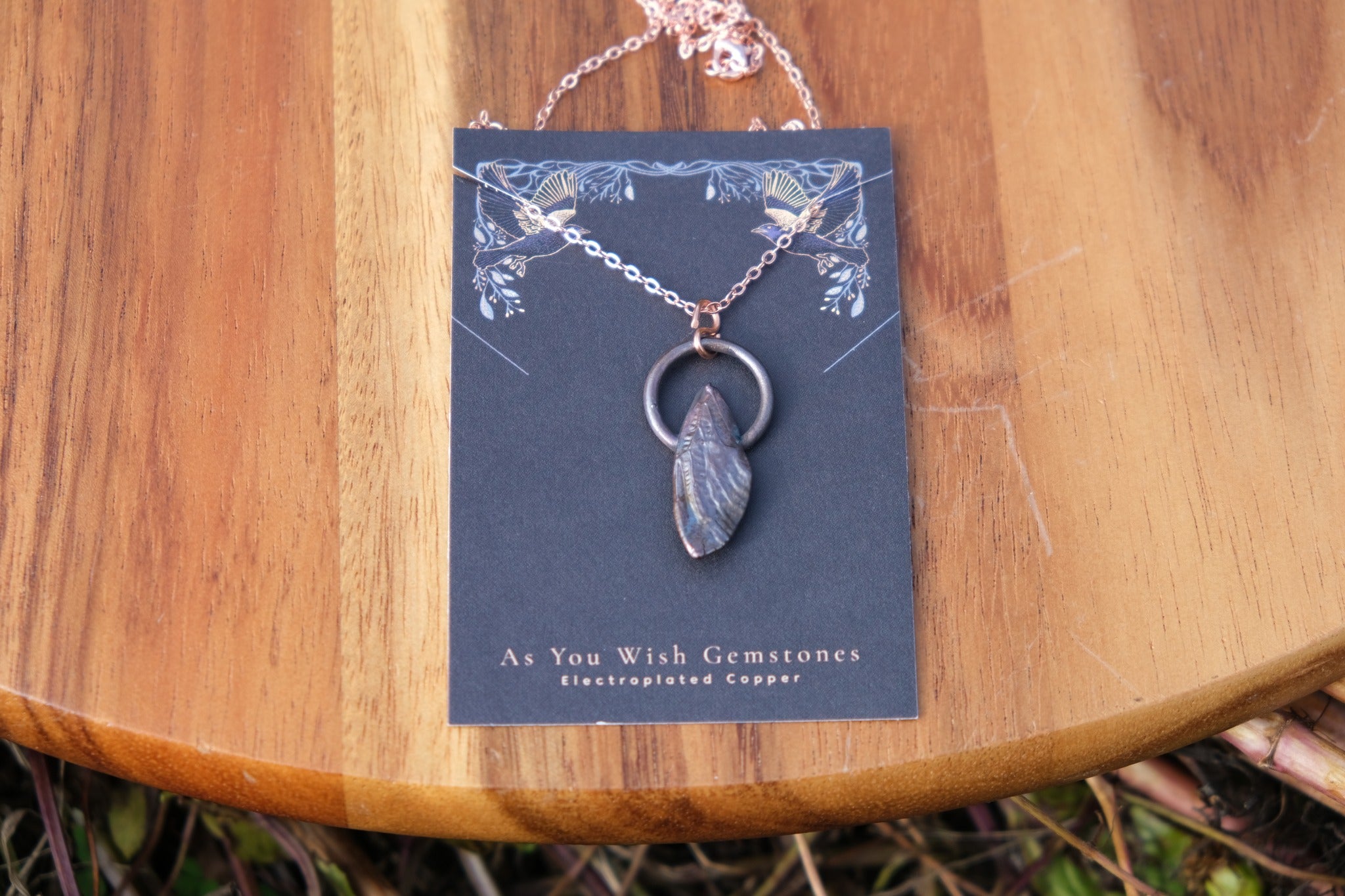 Electroplated Cicada Wing Necklace