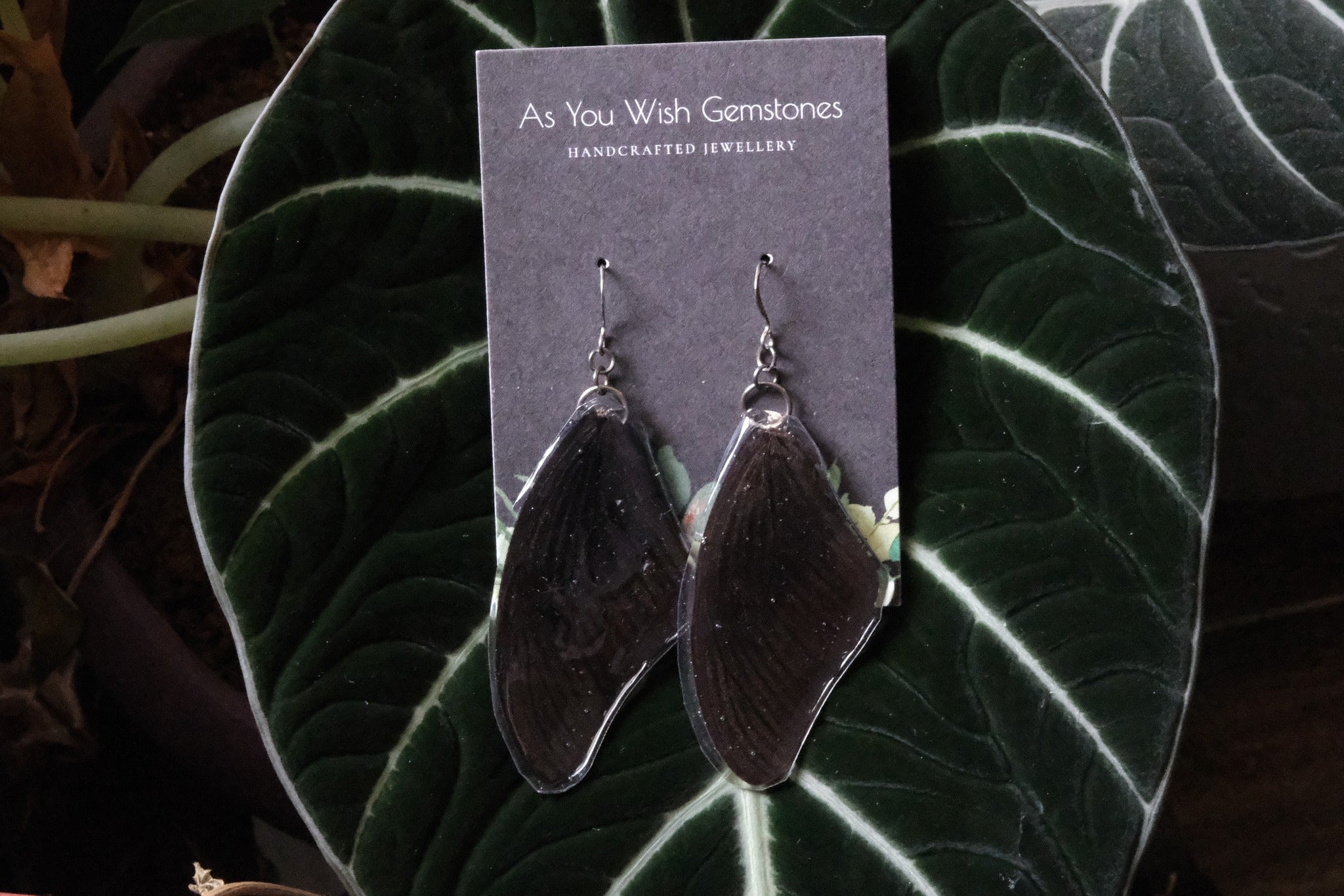Common Mormon Butterfly Wing Earrings