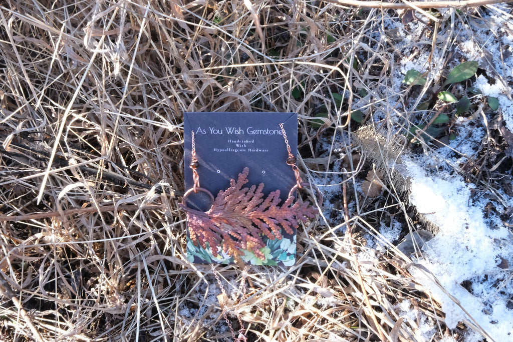 Electroplated Arborvitae Necklace