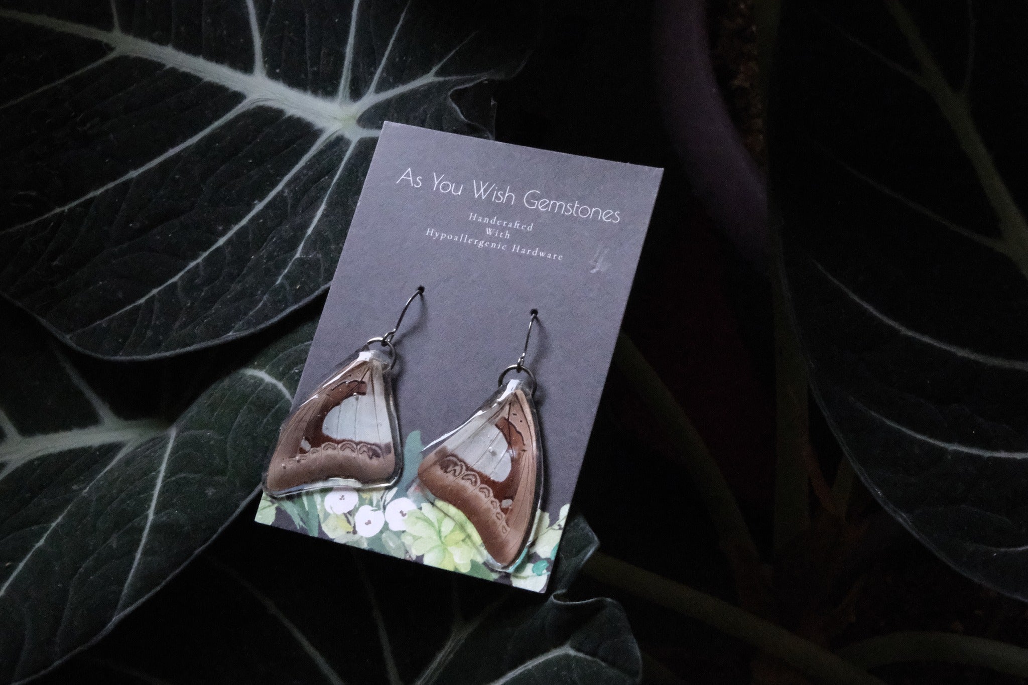 Atlas Moth Wing Earrings