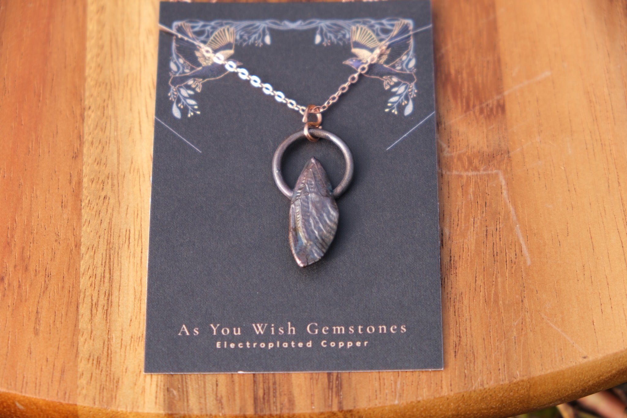 Electroplated Cicada Wing Necklace