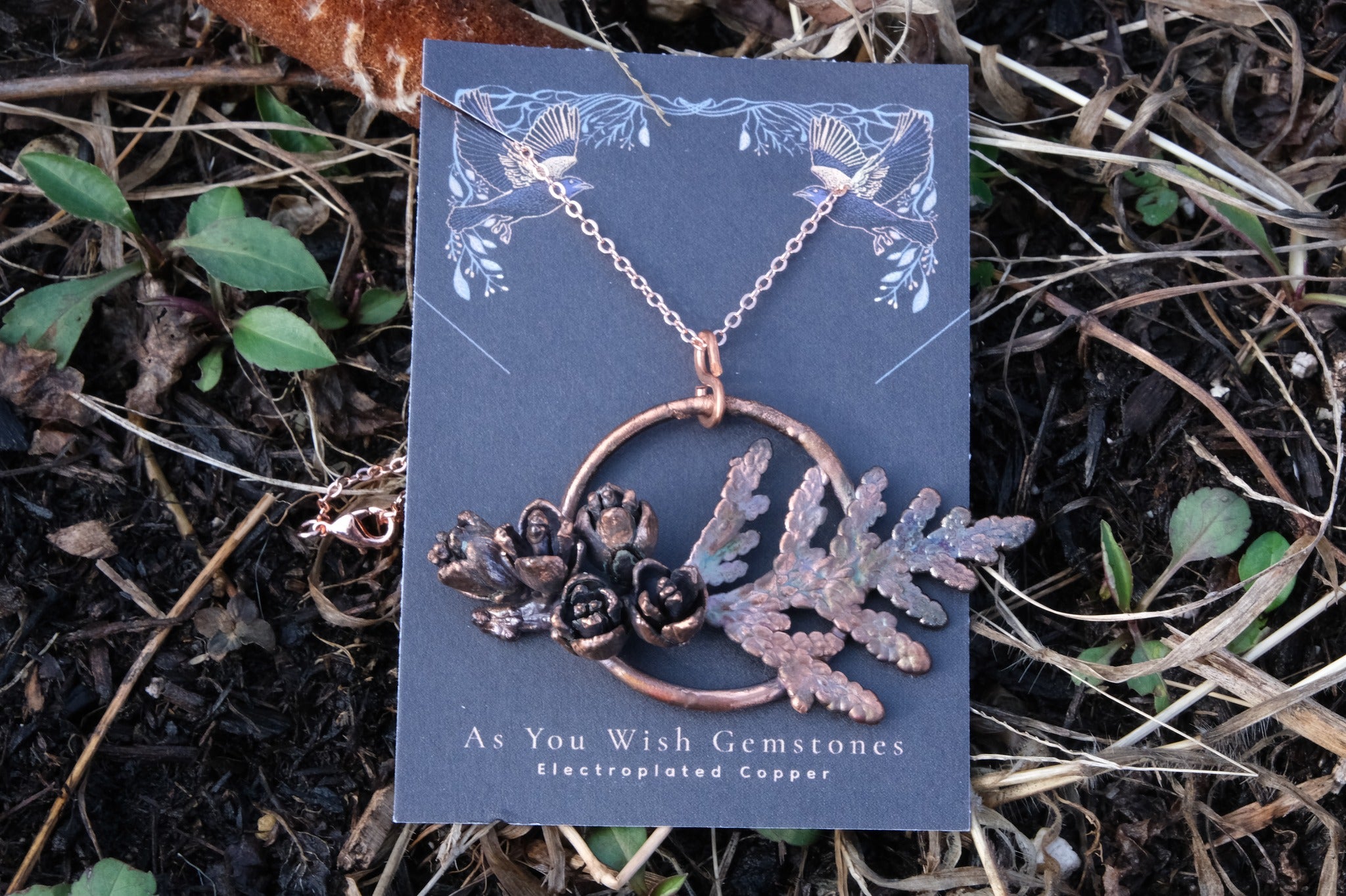 Electroplated Arborvitae Necklace