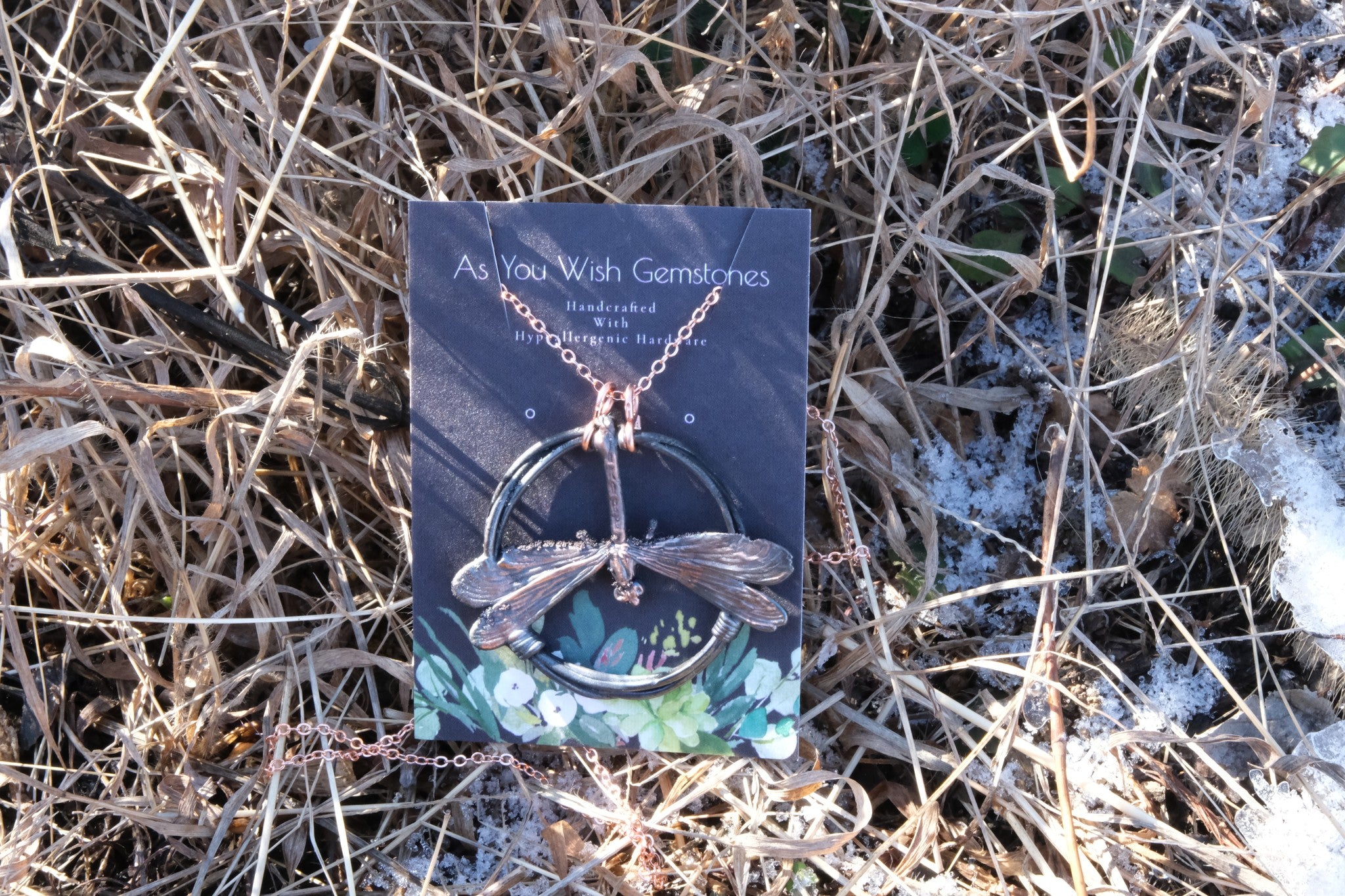 Electroplated Dragonfly Necklace