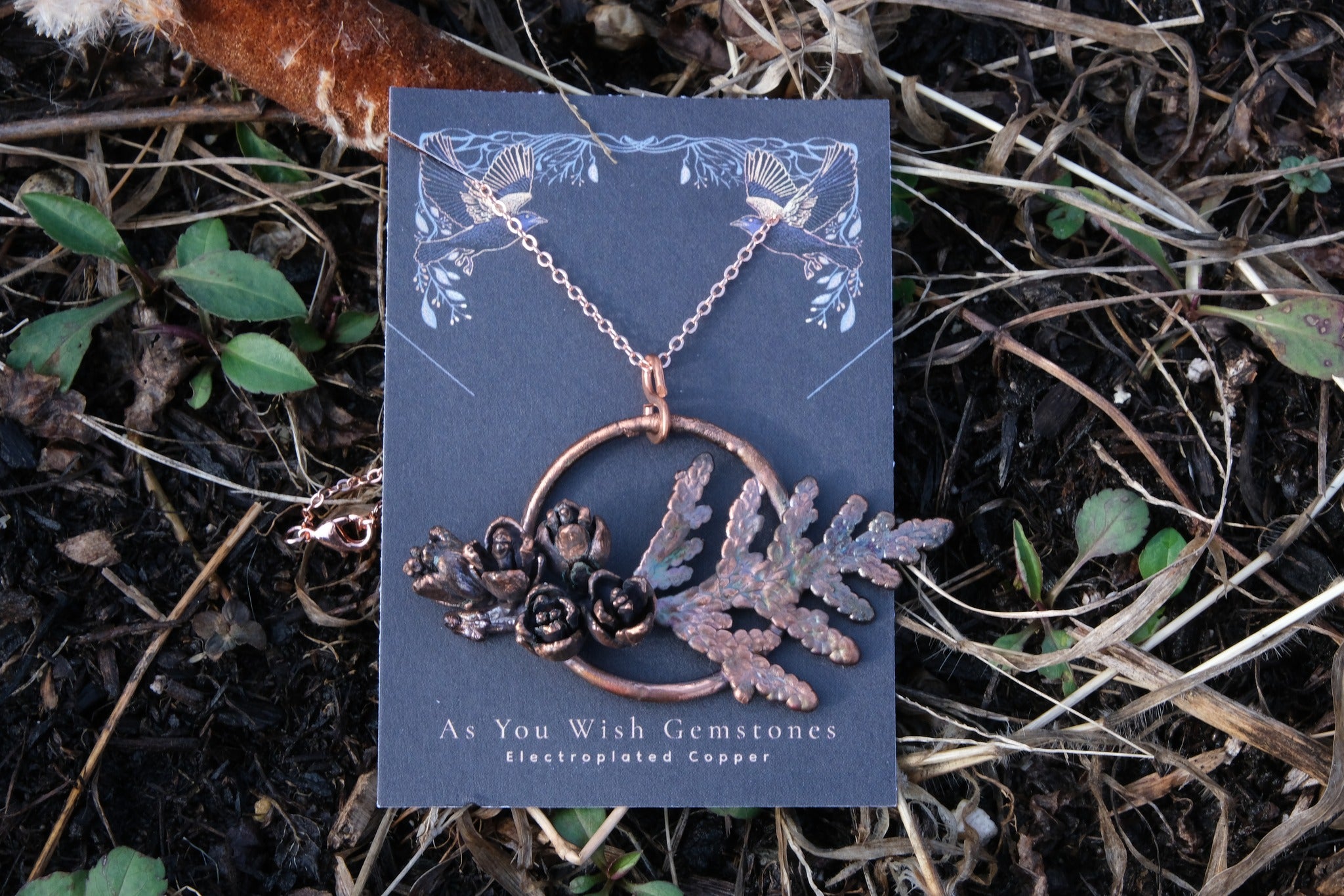 Electroplated Arborvitae Necklace