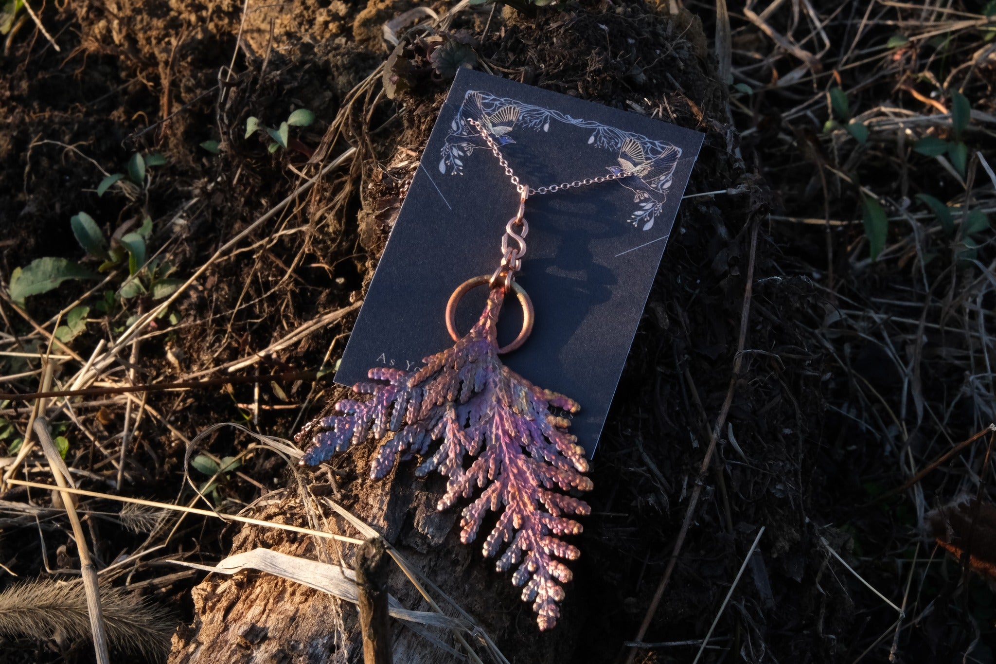 Electroplated Arborvitae Necklace