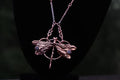 Electroplated Kentucky Dragonfly with Blue Moissanite necklace