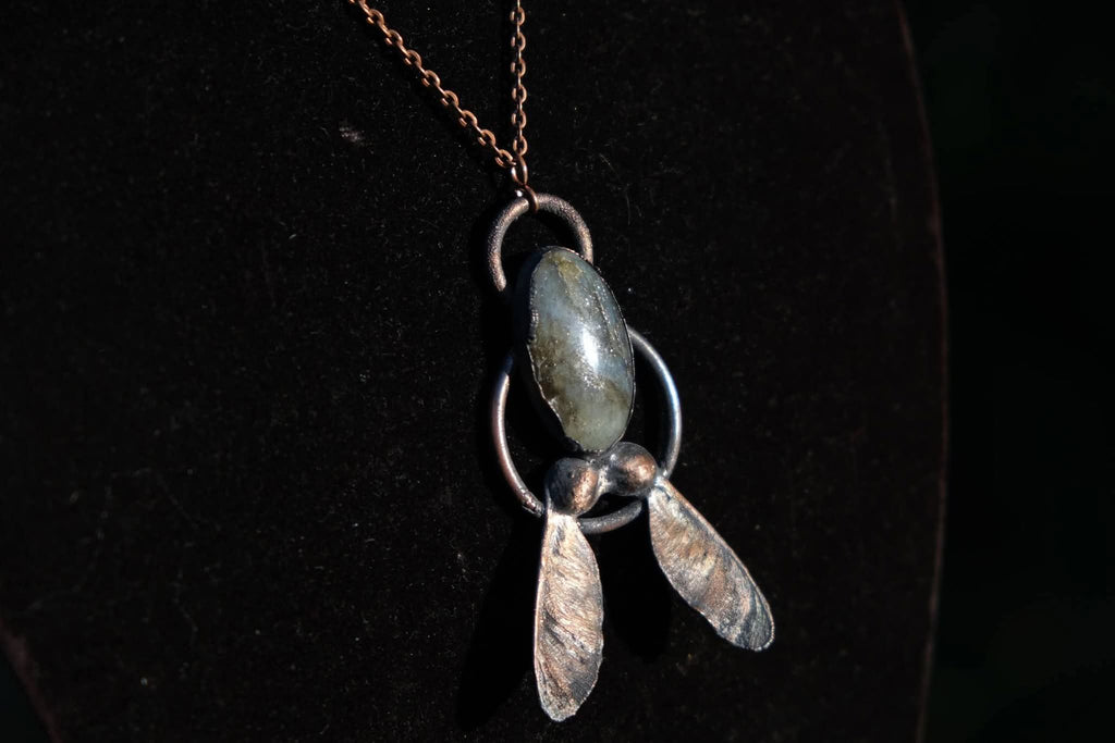 Maple Seed Electroplated Necklace