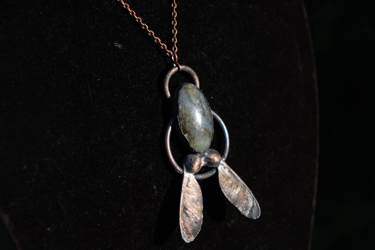Maple Seed Electroplated Necklace