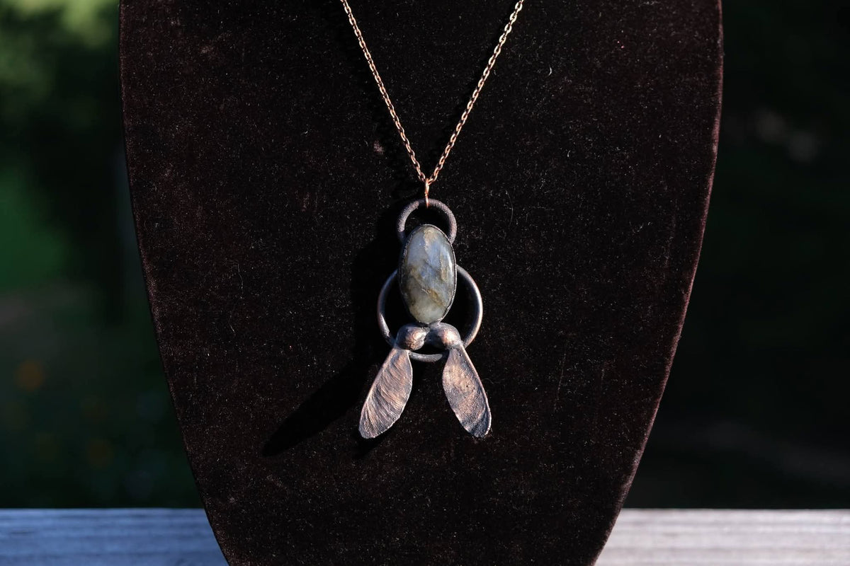 Maple Seed Electroplated Necklace