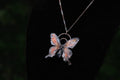 Electroplated Butterfly with an Amethyst Tear Drop Necklace