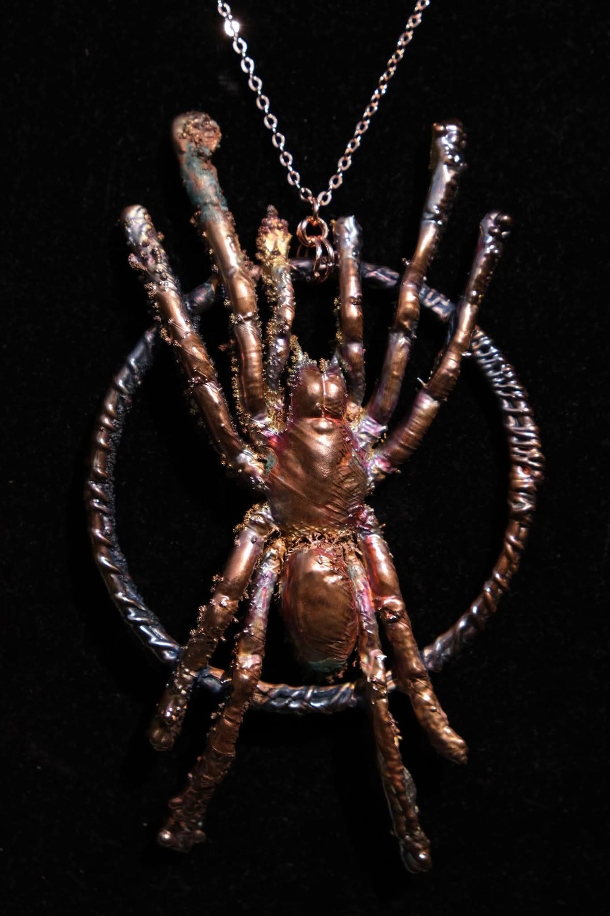 Electroplated Tarantula Necklace