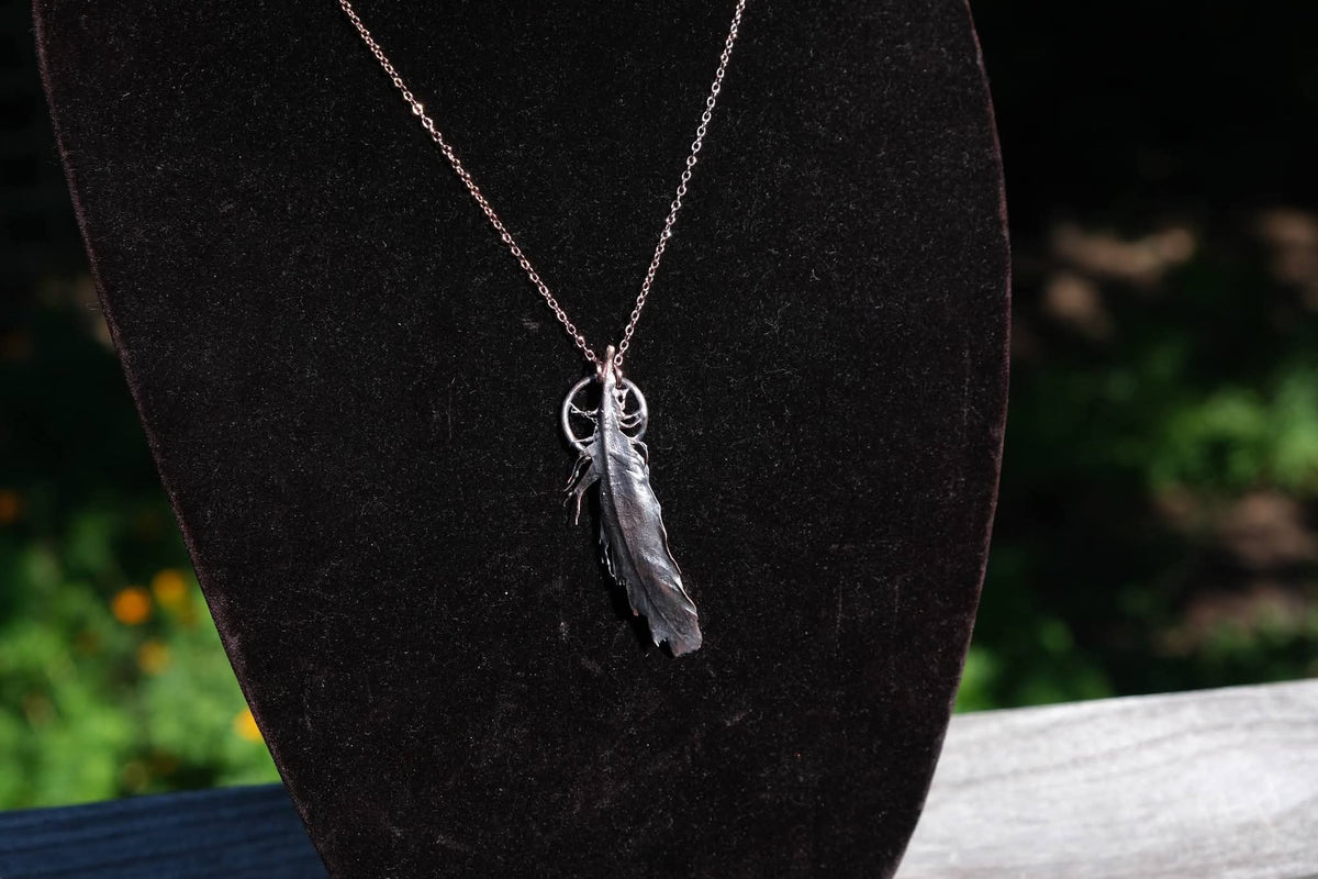 Limited Edition Copper Plated Blue Jay Feather