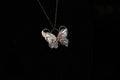 Painted Lady Butterfly Electroplated Necklace