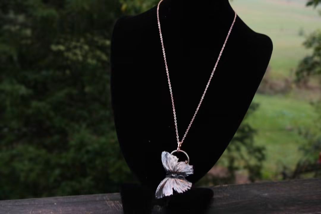 Electroplated Butterfly Necklace