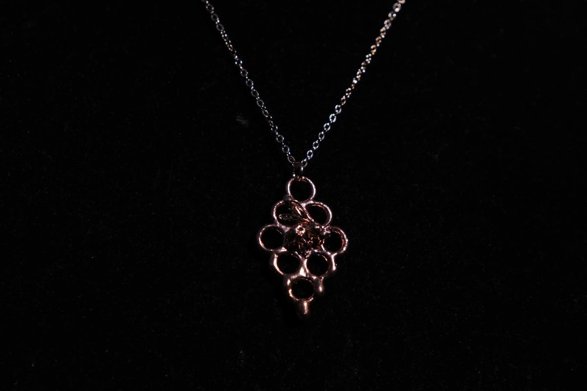 Electroplated Honeybee Necklace