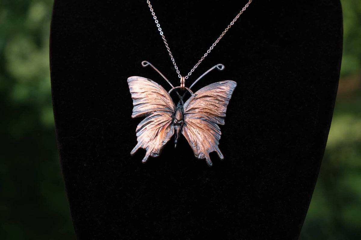 Electroplated Butterfly Necklace