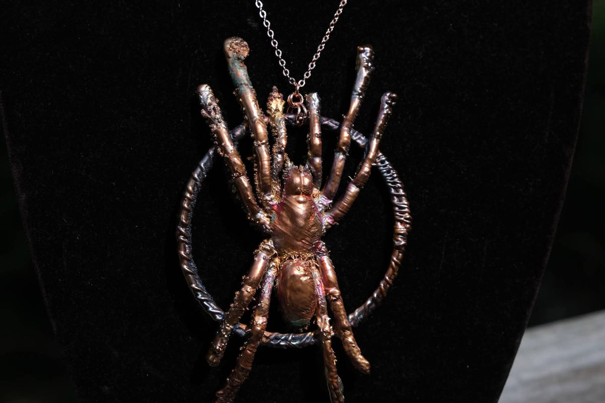 Electroplated Tarantula Necklace
