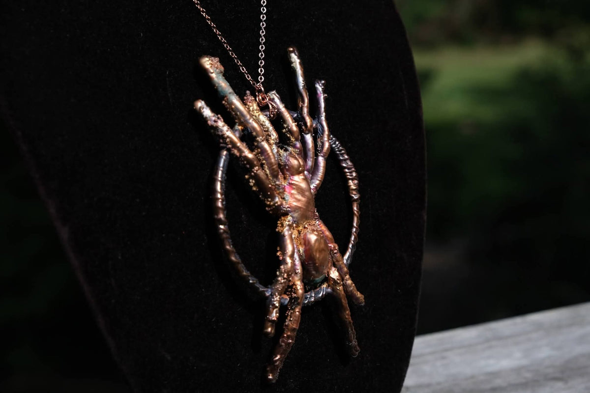 Electroplated Tarantula Necklace
